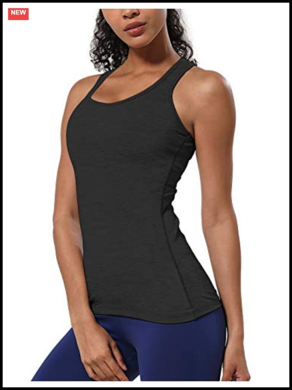Women Racerback Tank Top Nylon Spandex Yoga Workout Athletic Shirt